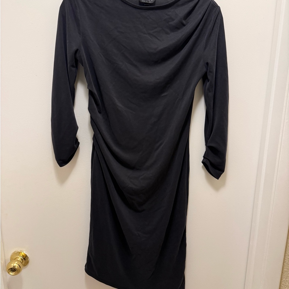 Topshop Black Long Sleeve Dress